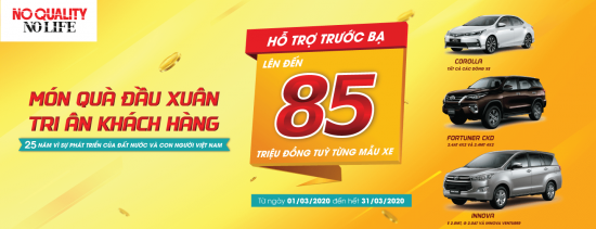 TOYOTA VIỆT NAM HỖ TRỢ LỆ PHÍ TRƯỚC BẠ CHO ALTIS, INNOVA, FORTUNER